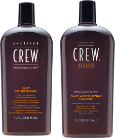 American Crew Daily Deep Moisturizing Shampoo + Daily Moisturizing Conditioner 1000ml