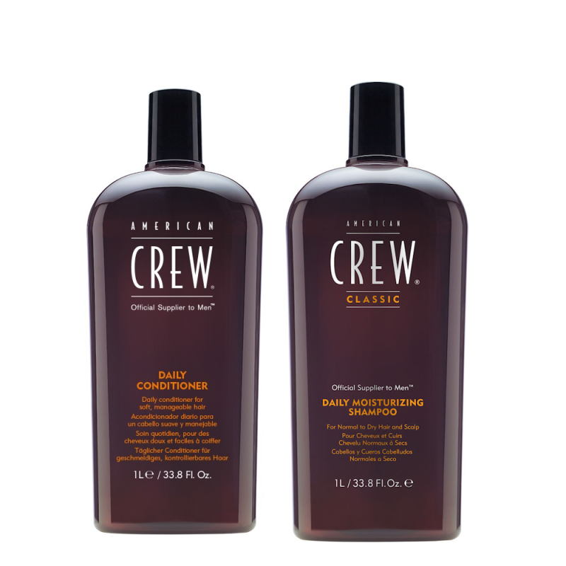 American Crew Daily Deep Moisturizing Shampoo + Daily Moisturizing Conditioner 1000ml