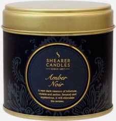 Shearer Candles In Tin Amber Noir 40h