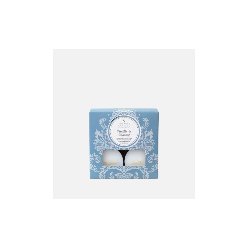 Shearer Candles Tea Lights Vanilla & Coconut x 8
