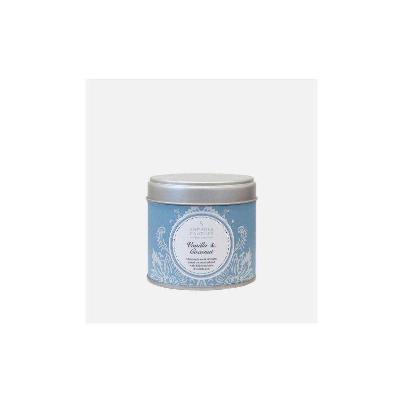Shearer Candles Large Tin Vanilla & Coconut 40h