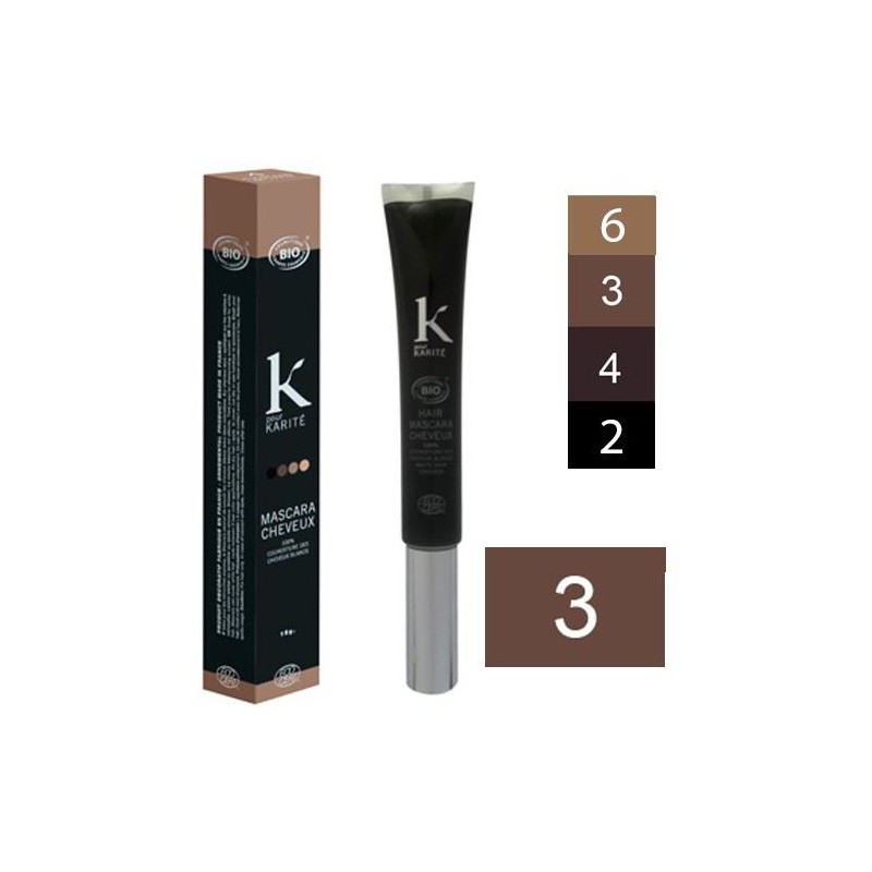 K Pour Karité Organic Hair Mascara - 3 Dark brown