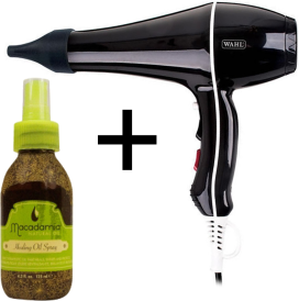 Wahl Super Dry 2000W Hairdryer + Macadamia Oil Spray 125ml