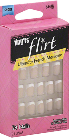 Flirt Ultimate French Manicure 24 Fingernails