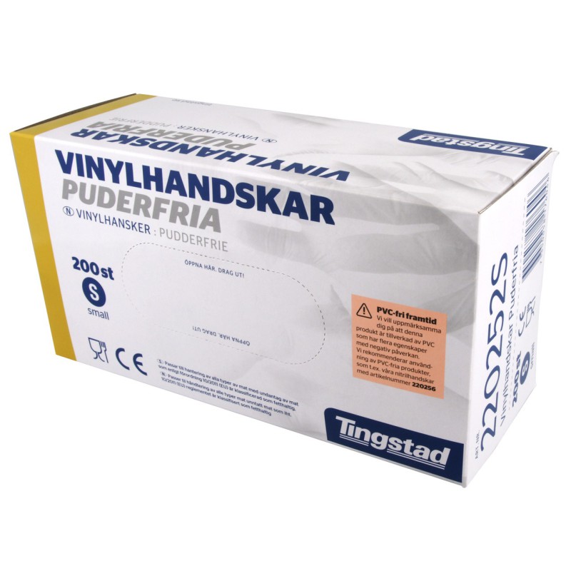 VinylHandskar Puderfria Small 200st