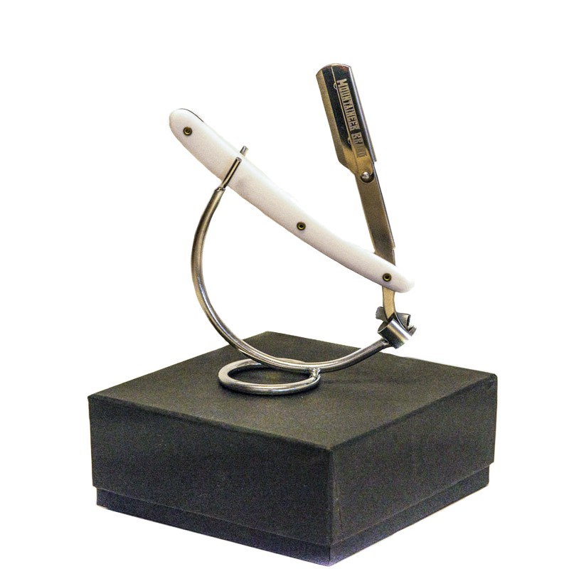 Mountaineer Brand White 3pin shav. & Chrome Stand Mountaineer Brand White 3pin shav. & Chrome Stand