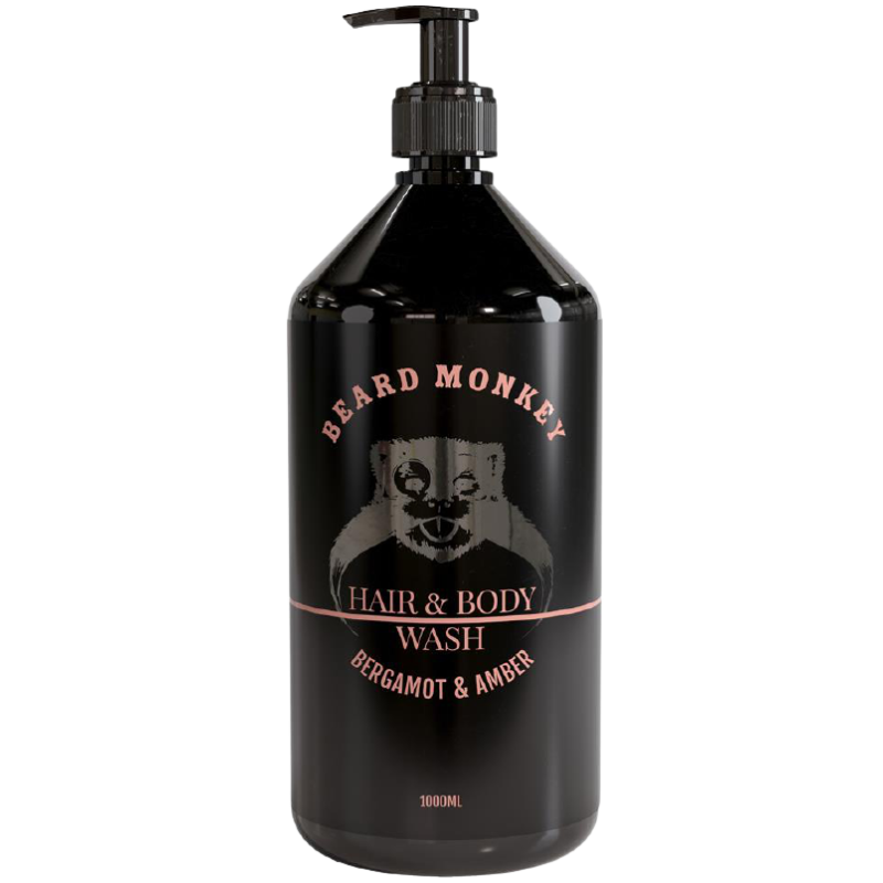 Beard Monkey Hair & body Bergamot & Amber 1000 ml Beard Monkey Hair & body Bergamot & Amber 1000 ml
