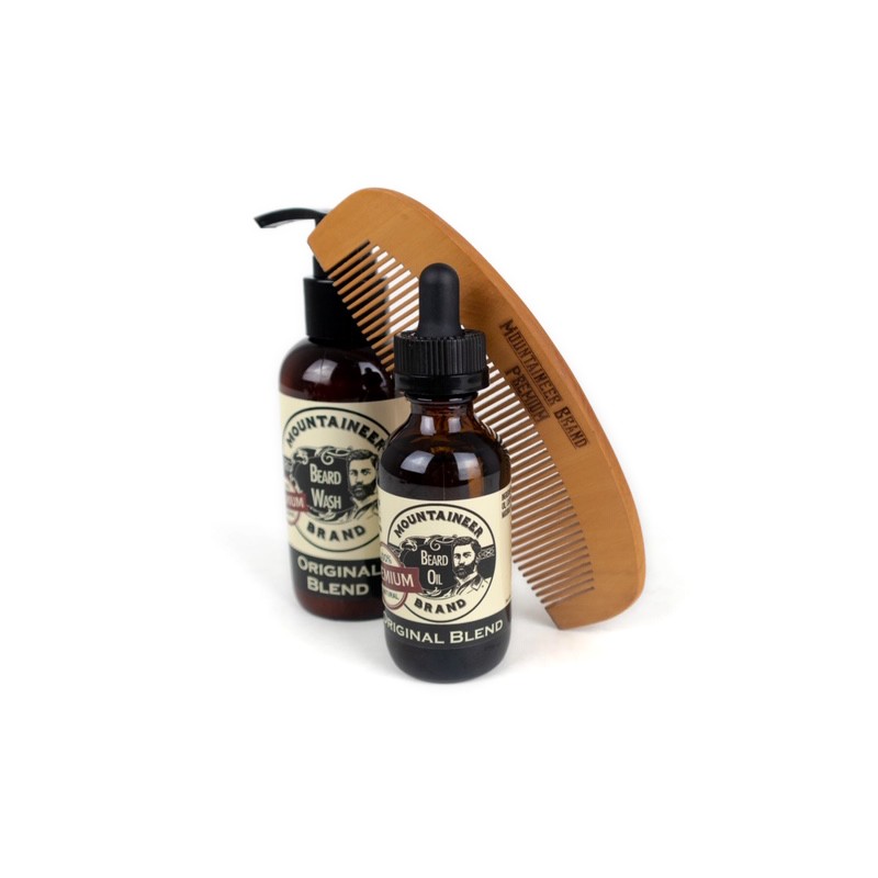 Mountaineer Brand Original Blend Beard Oil & Beard Wash Duo with Comb Mountaineer Brand Original Blend Beard Oil & Beard Wash Duo with Comb