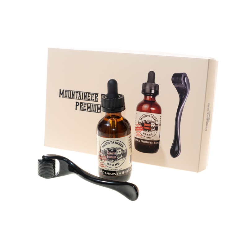 Mountaineer Brand Beard Growth Serum & Titanium Dermaroller Set Mountaineer Brand Beard Growth Serum & Titanium Dermaroller Set