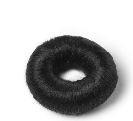 Synthetic Hair Bun L, Black   Ø80 Mm