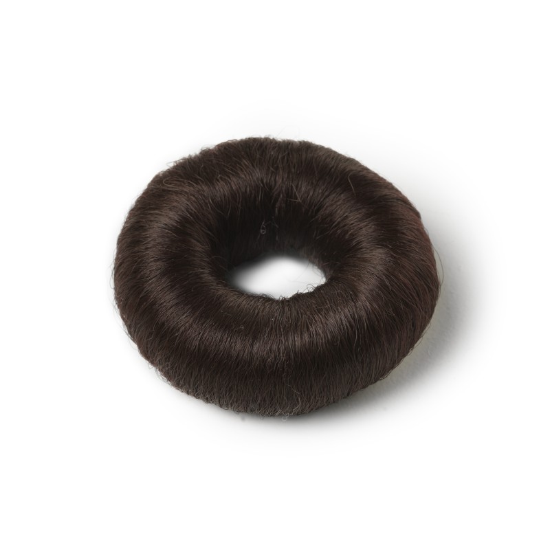 Synthetic Hair Bun S, Brown   Ø73 Mm