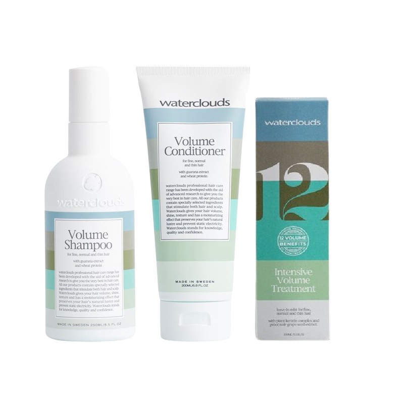 Waterclouds Volume Shampoo 250ml + Volume Conditioner 200ml + Intensive Volume Treatment 150ml