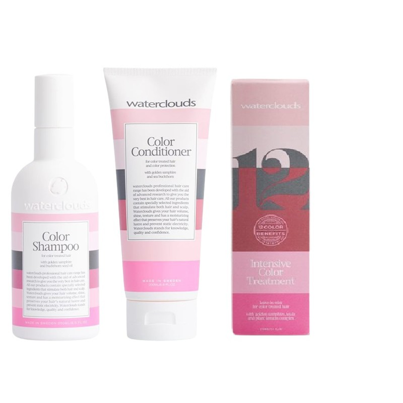 Waterclouds Color Shampoo 250ml + Color Conditioner 200ml + Intensive Color Treatment 150ml