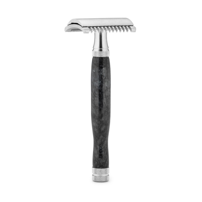 Safety razor marble, black