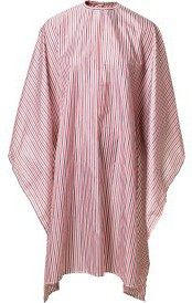 Barber cape, color pinstripes