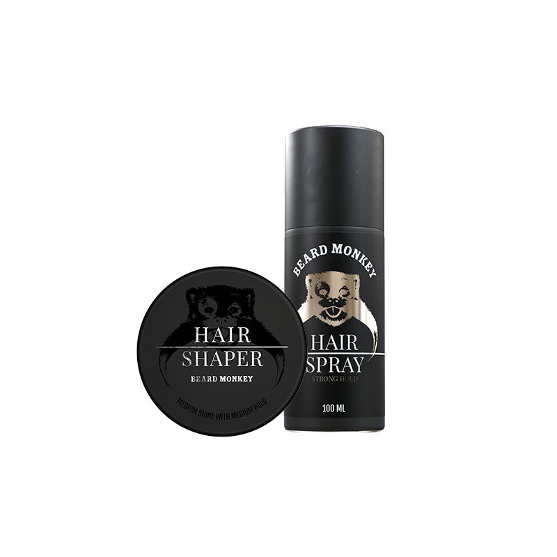 Beard Monkey Hair Kit - Shaper & Hairspray 100ml