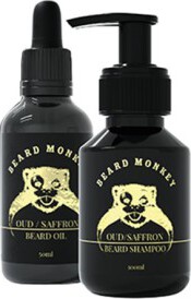 Beard Monkey Kit Oil 50ml & shampoo 100ml(Oud / saffron)