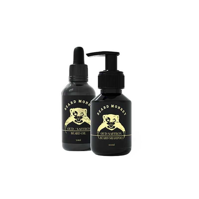 Beard Monkey Kit Oil 50ml & shampoo 100ml(Oud / saffron) Beard Monkey Kit Oil 50ml & shampoo 100ml(Oud / saffron)