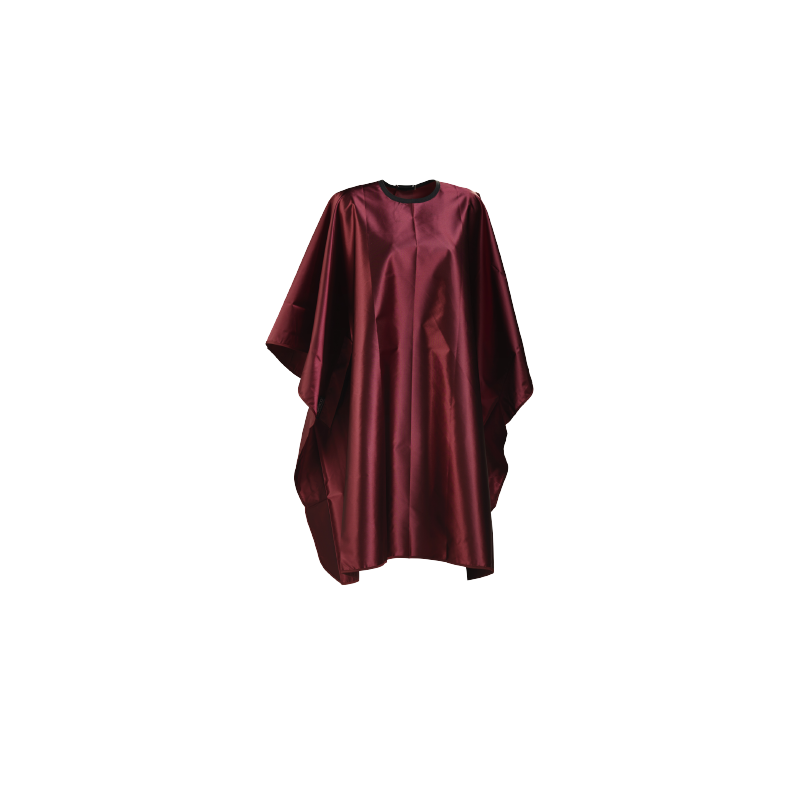 Satin cape. burgundy