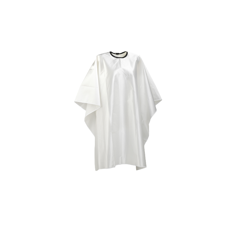 Satin cape. white