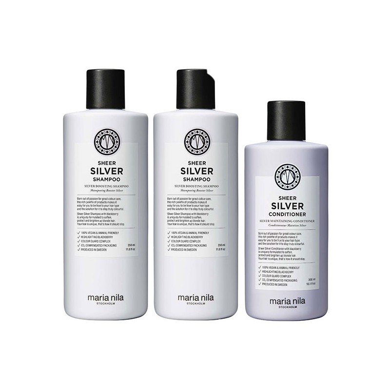 Maria Nila Sheer Silver 2x Shampoo 350ml + Conditioner 300ml