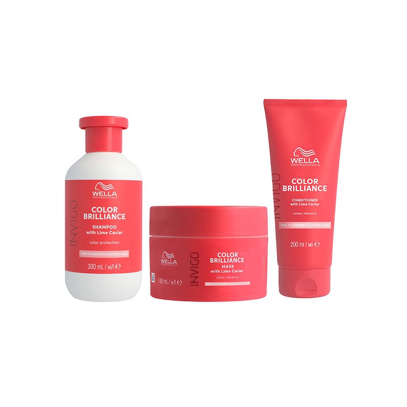 Wella INVIGO Color Brilliance Fine Normal + Shampoo 300ml + Conditioner 200ml + Mask 150ml