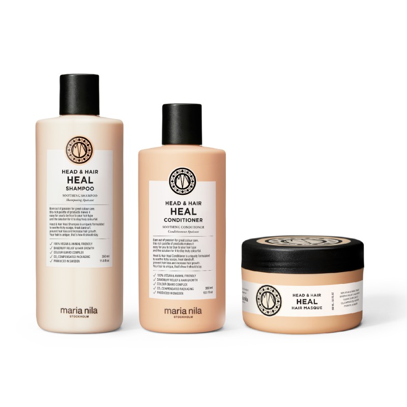 Maria Nila Head & Hair Heal Shampoo 350ml + Conditioner 300ml + Masque 250ml Maria Nila Head & Hair Heal Shampoo 350ml + Conditioner 300ml + Masque 250ml