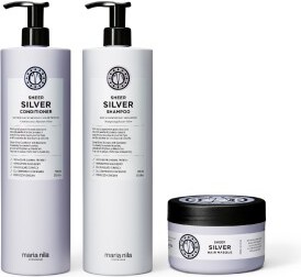 Maria Nila Sheer Silver Shampoo + Conditioner 1000ml & Masque 250ml