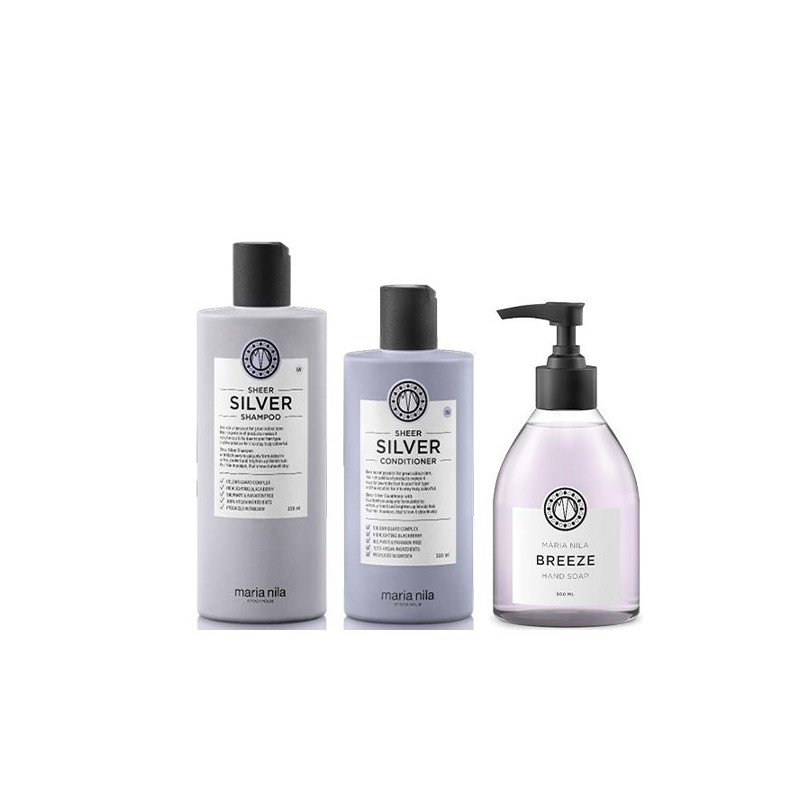 Maria Nila Holiday Sheer Silver + Breeze Hand Lotion