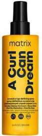 Matrix A Curl Can Dream Scrunch N' Go Defining Spray For Waves And Curls 250 ml