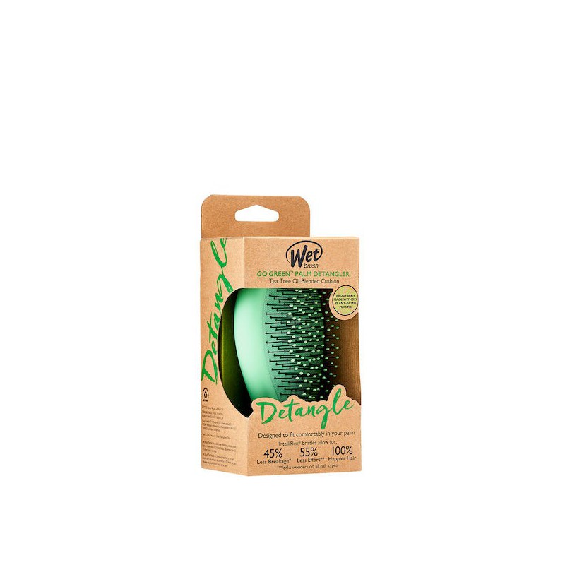 WetBrush Go Green Detangling Palm Detangler Green