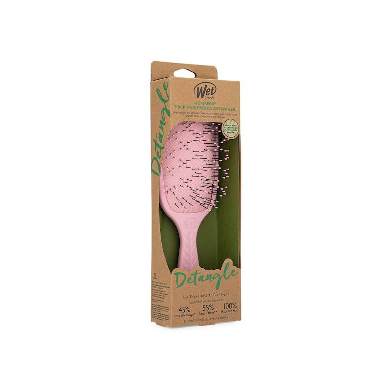 WetBrush Go Green Thick Hair Paddle Pink