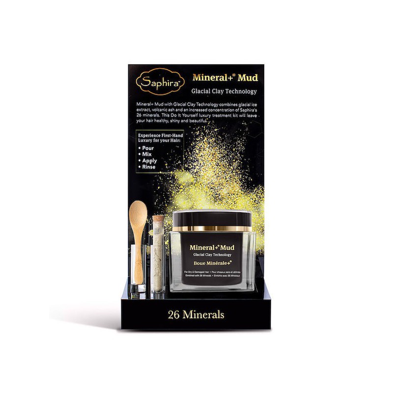 Saphira Mineral+ Mud Display including Mineral+ Mud 200ml Saphira Mineral+ Mud Display including Mineral+ Mud 200ml
