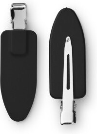Setting clip, Black rubberized 6st