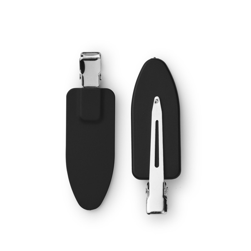 Setting clip, Black rubberized 6st