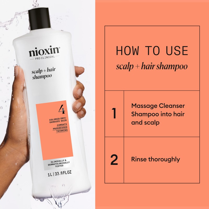 Nioxin System 4 Shampoo for Colored Thinning Hair 1000 ml Nioxin System 4 Shampoo for Colored Thinning Hair 1000 ml