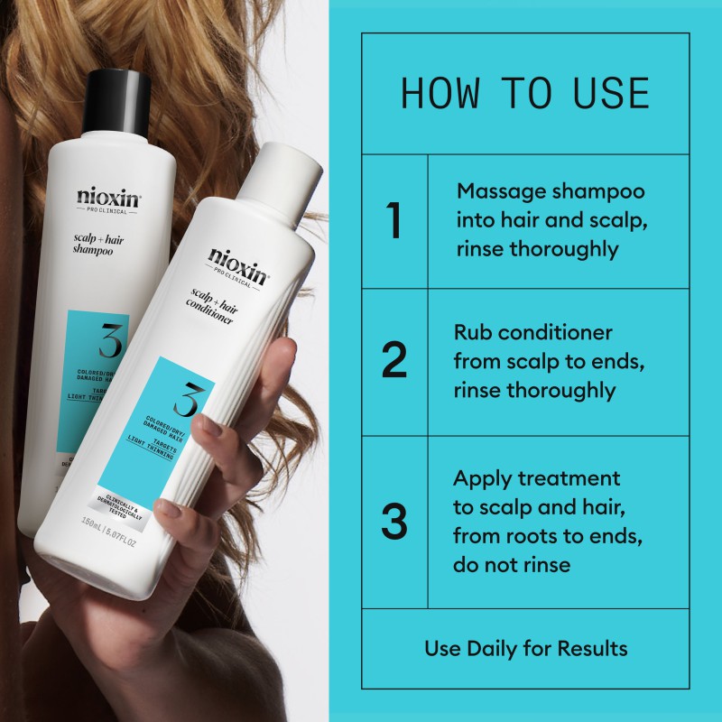 Nioxin System 3 Trial Kit for Colored Thinning Hair Nioxin System 3 Trial Kit for Colored Thinning Hair