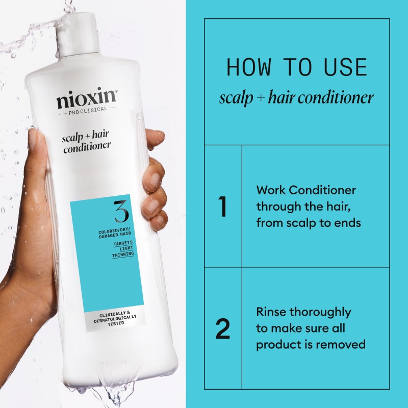 Nioxin System 3 Conditioner for Colored Thinning Hair 1000 ml Nioxin System 3 Conditioner for Colored Thinning Hair 1000 ml