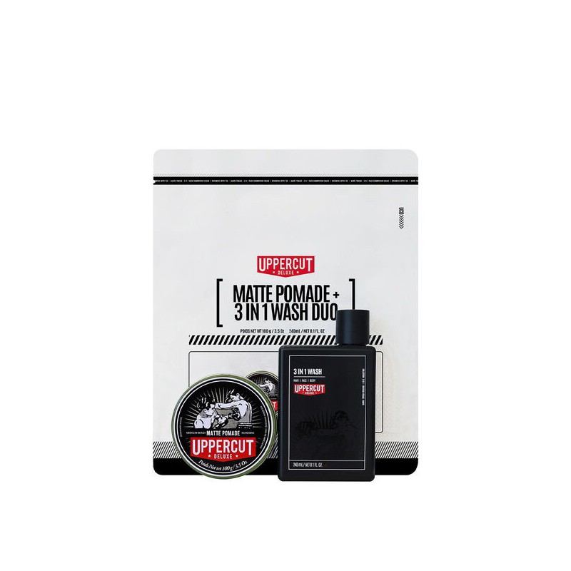 Uppercut Deluxe Matte Pomade + 3 In 1 Wash Duo Uppercut Deluxe Matte Pomade + 3 In 1 Wash Duo