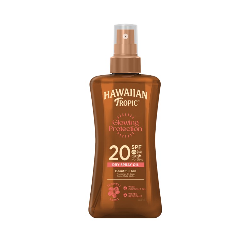 Hawaiian Tropic Glowing Protection Dry Oil Spray SPF20 200ml