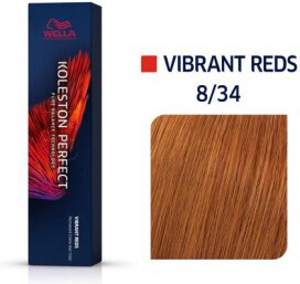 Wella Koleston Perfect Me+ 8/34 Vibrant Reds - Ljusblond Gyllene Rödaktig