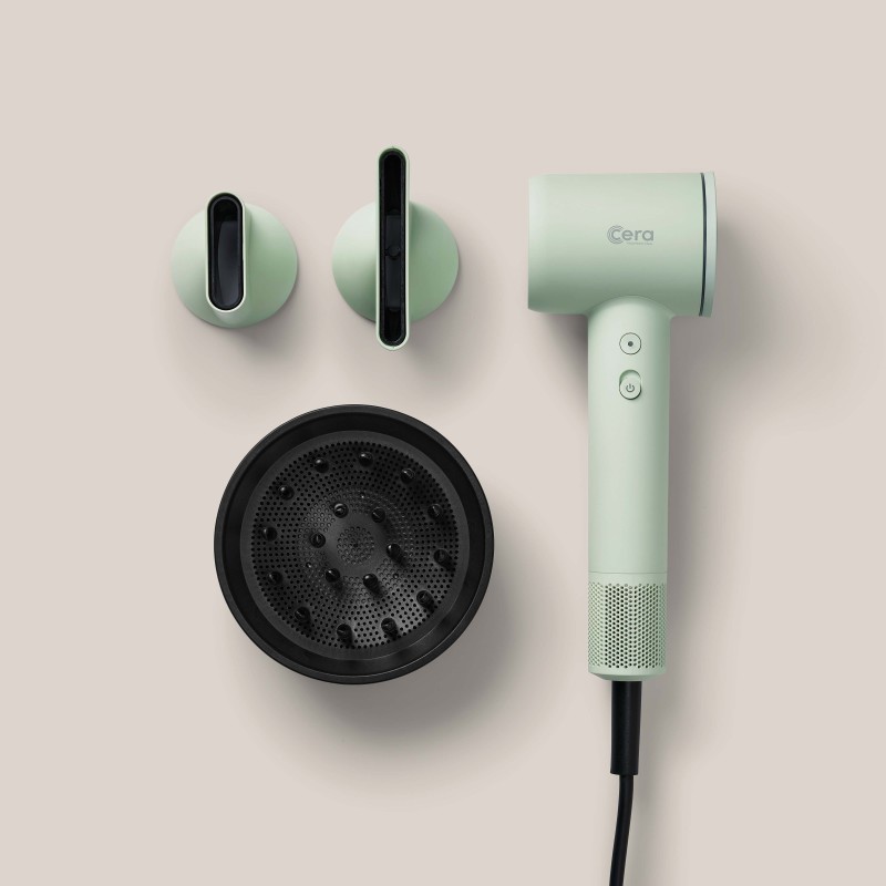 Cera PRO BLDC Hairdryer Black - Fön, Pastellgrön