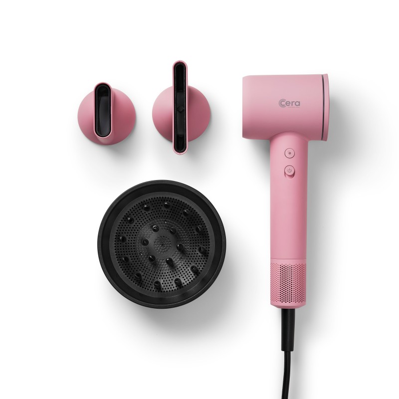 Cera PRO BLDC Hairdryer Black - Fön, Pastellrosa