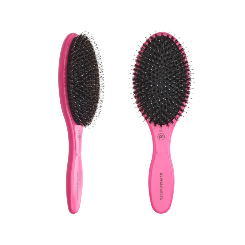 Olivia Garden Expert Care Oval - Boar & Nylon Bristles Pink