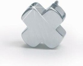 Blomdahl Natural Titanium Cross 7mm Matt Finish