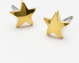 Blomdahl Golden Titanium Star 8mm
