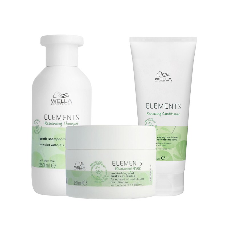Wella New Elements Shampoo + Renew 250ml Conditioner 200ml + Mask 150ml