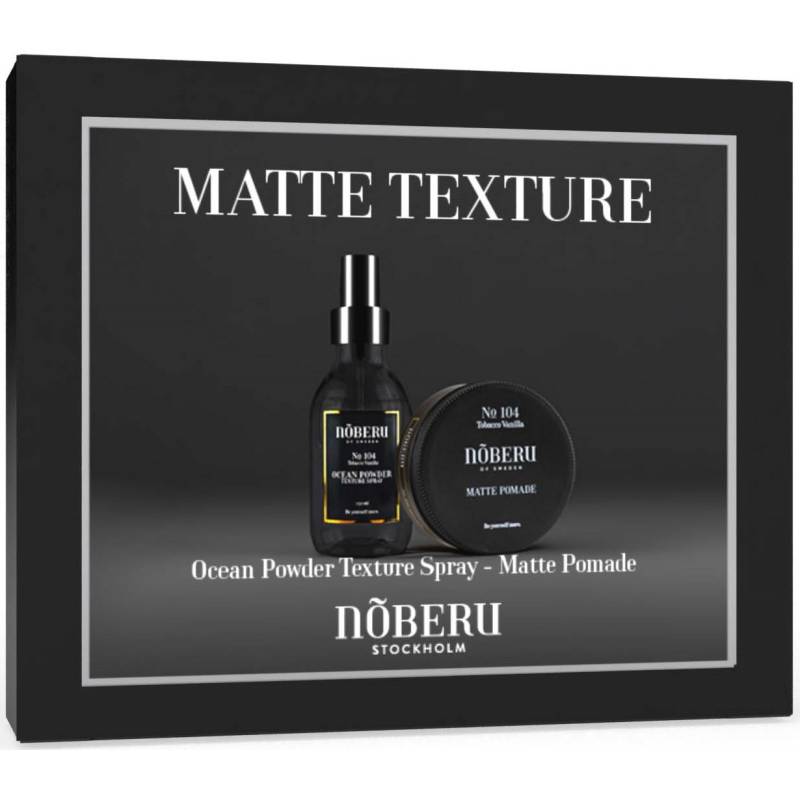 Nõberu Stockholm Giftbox Matte Texture - Ocean Powder 150ml - Matte Pommade 80ml