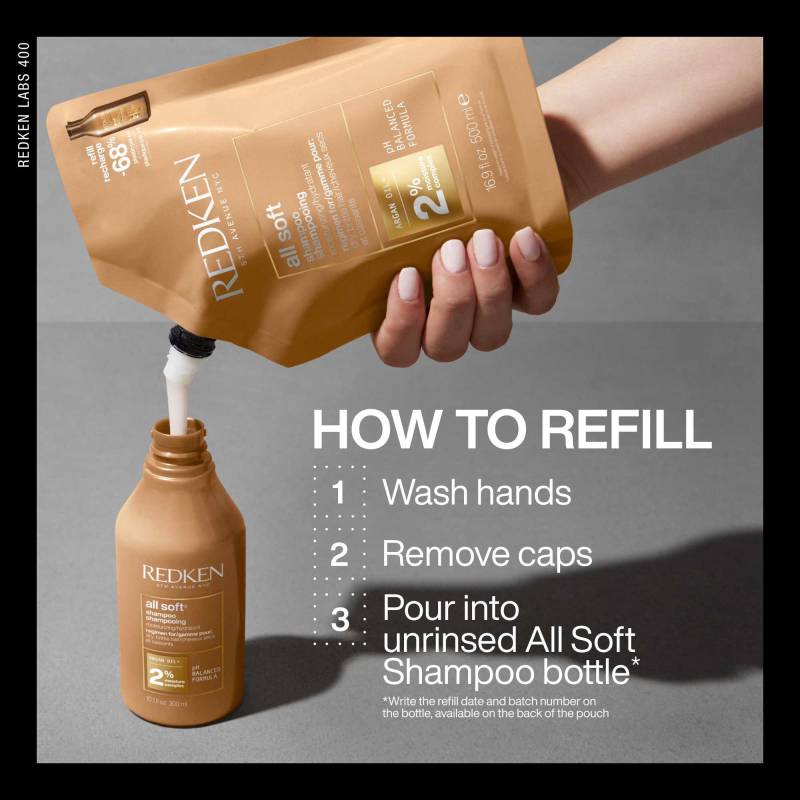 Redken All Soft Shampoo Refill 500ml