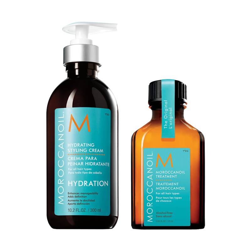 Moroccanoil Hydrating Styling Cream 300ml + Moroccanoil Original Oil Treatment 25ml - kampanjpaket